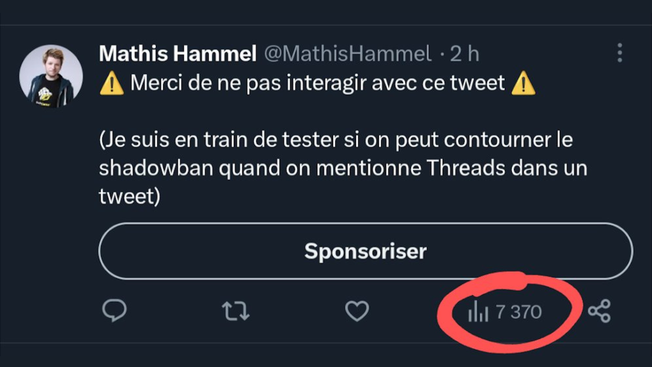 Contournement du shadowban Twitter sur certains mots clés